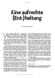 Vorschauseite 1: Eine aufrechte (Ent-)haltung