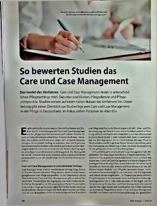 Vorschauseite 1: So bewerten Studien das Care und Case Management.