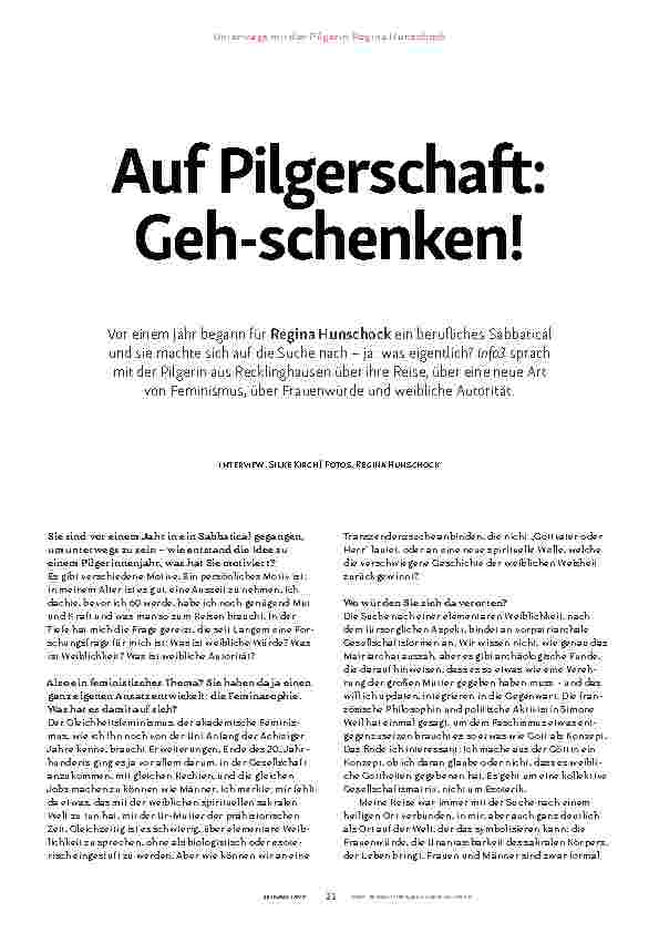 Vorschauseite 1: Auf Pilgerschaft: Geschenken!