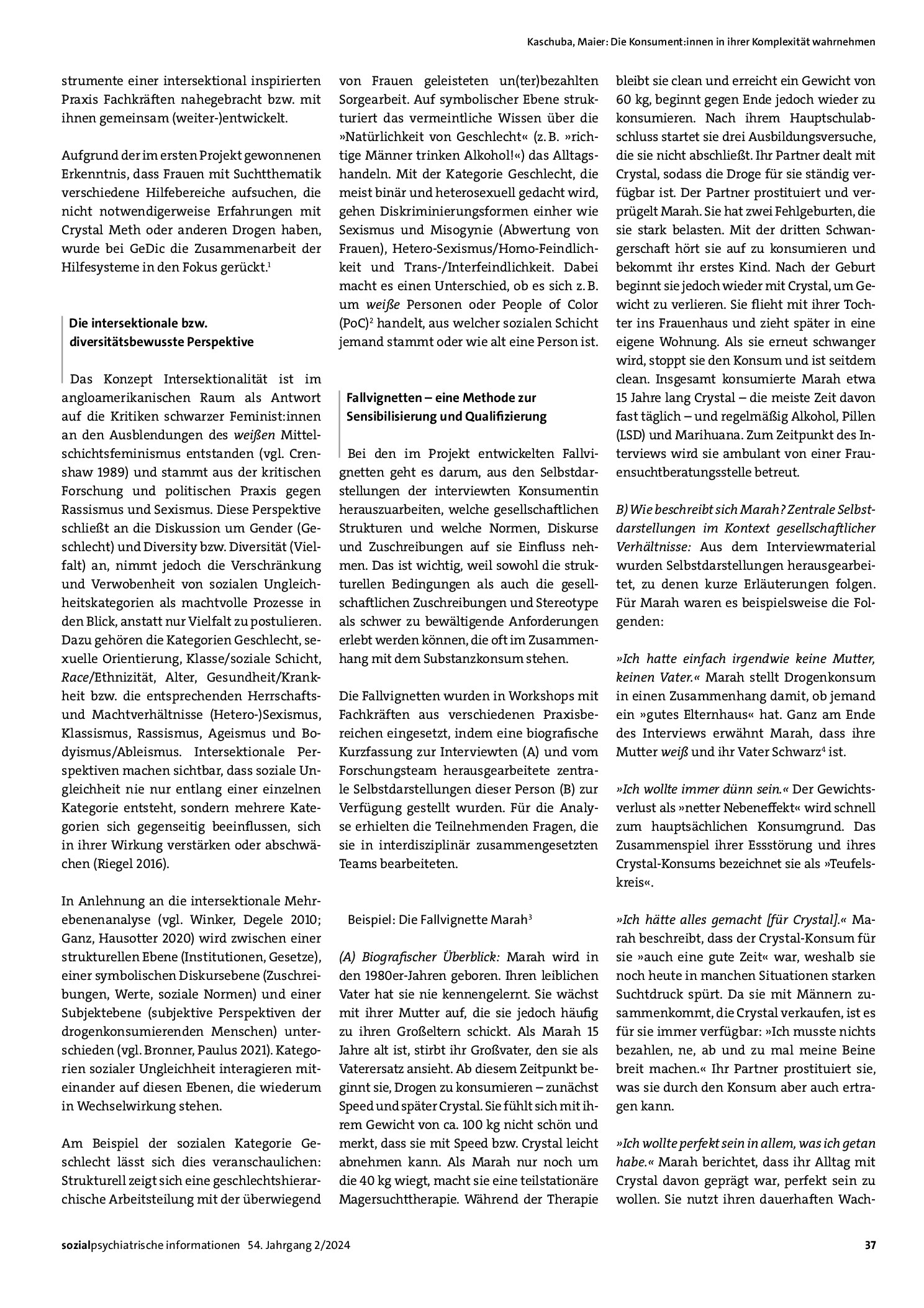 Vorschauseite 2: Die Konsument: innen in ihrer Komplexität wahrnehmen: Gender- und Diversitätsaspekte bei der professionellen Unterstützung von Drogenkonsumierenden mit Fokus auf Crystal Meth (For…