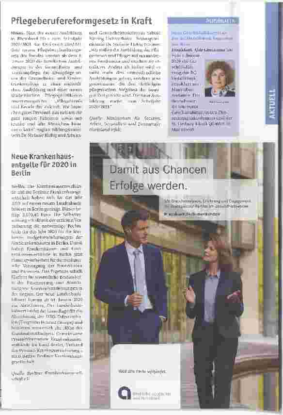 Vorschauseite 1: Neue Krankenhausentgelte für 2020 in Berlin