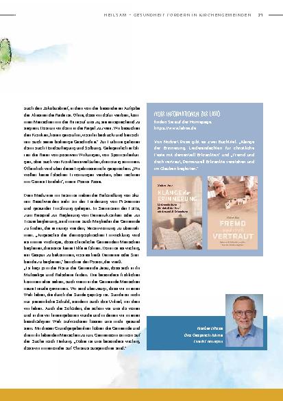 Vorschauseite 6: Heilsam gesundheit fördern in Kirchengemeinden