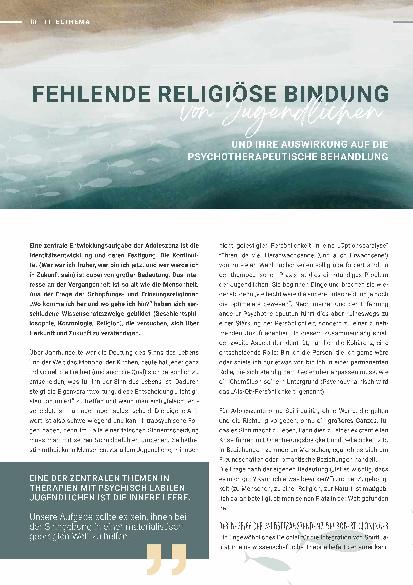 Vorschauseite 1: Fehlende religiöse Bindung von Jugendlichen