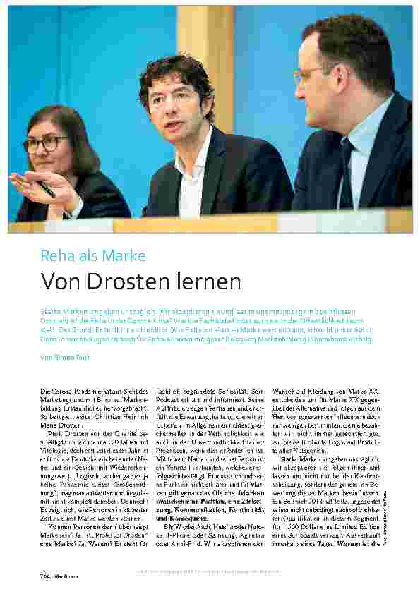 Vorschauseite 1: Reha als Marke von Drosten lernen