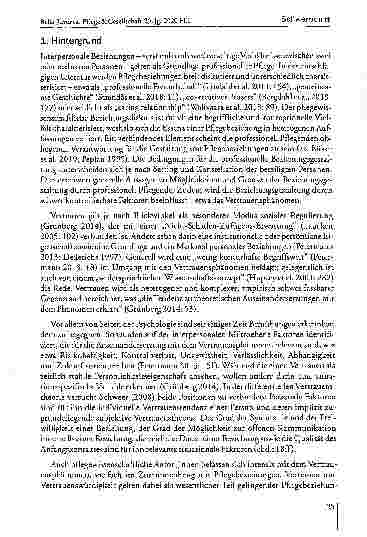 Vorschauseite 2: Vertrauensvolle und sicherheitsgenerierende Beziehungsgestaltung in der häuslichen Intensivpflege - Eine qualitative Sekundärdatenanalyse