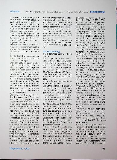 Vorschauseite 2: Zum Verstoß eines Heimbewohners gegen das Selbst bestimmungsoder Persönlichkeitsrecht anderer Bewohner - hier: sexuelle Übergriffe