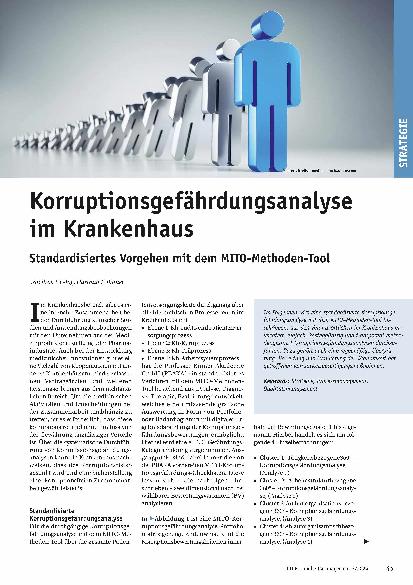 Vorschauseite 1: Korruptionsgefährdungsanalyse im Krankenhaus Standardisiertes Vorgehen mit dem MITO-Methoden-Tool