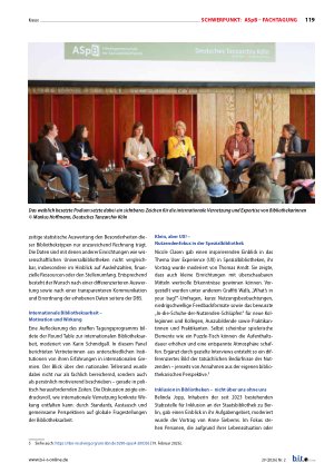 Vorschauseite 3: „Mit Büchern tanzen“ – die Vielfalt bibliothekarischer Praxis. Eindrücke von der 40. ASpB-Tagung im Deutschen Tanzarchiv Köln