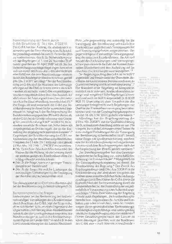 Vorschauseite 3: Sicherstellungszuschlag - nur für Inselkrankenhäuser?
