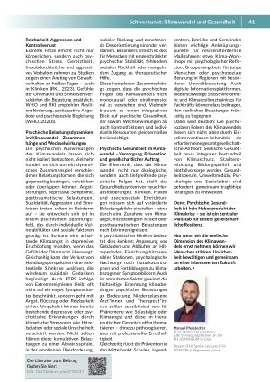 Vorschauseite 3: Der Klimawandel und seine Auswirkungen auf die psychische Gesundheit