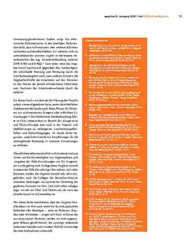 Vorschauseite 5: Das Konzept Hygiene-Konsile im Katholischen Klinikum Mainz