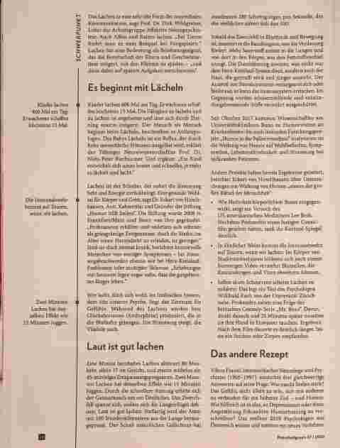 Vorschauseite 2: Für mehr Vitalität Humor verschreiben.