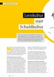 Vorschauseite 1: Lernkultur statt Schuldkultur