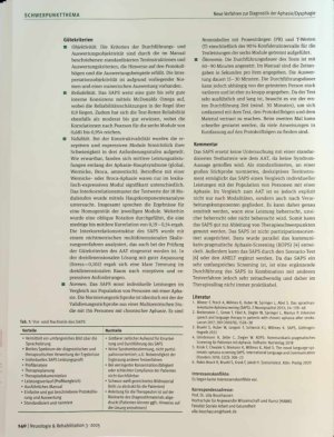 Vorschauseite 2: Sprachsystematisches Aphasiescreening (SAPS)