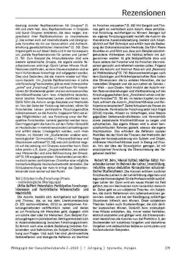 Vorschauseite 2: Forschendes Lernen – Lernendes Forschen: Partizipative Empirie in Erziehungsund Sozialwissenschaften