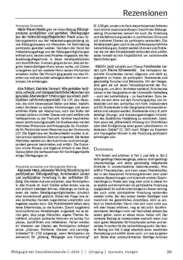 Vorschauseite 4: Forschendes Lernen – Lernendes Forschen: Partizipative Empirie in Erziehungsund Sozialwissenschaften