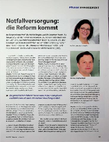 Vorschauseite 1: Notfallversorgung: die Reform kommt