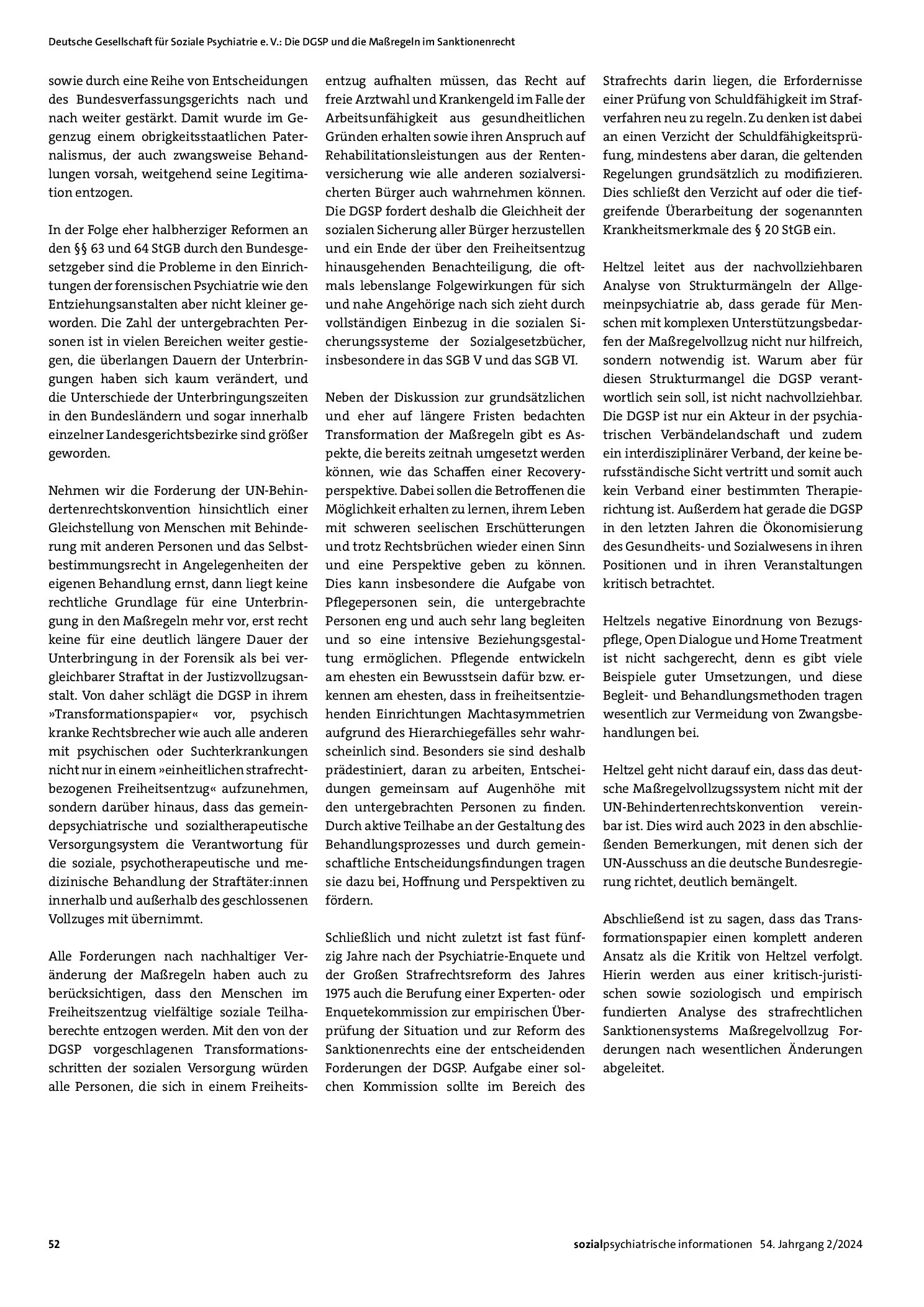 Vorschauseite 2: Die DGSP und die Maßregeln im Sanktionenrecht
