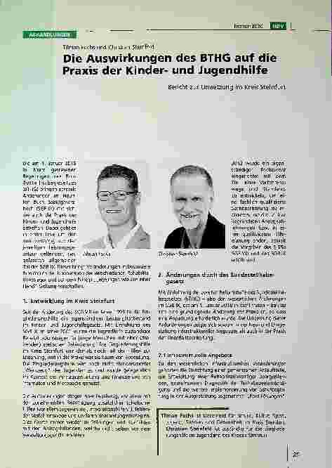Vorschauseite 1: Die Auswirkungen des BTHG auf die Praxis der Kinderund Jugendhilfe