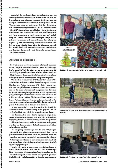 Vorschauseite 3: Green Hospital – eine Vision. Trotz knapper Ressourcen ist viel machbar.