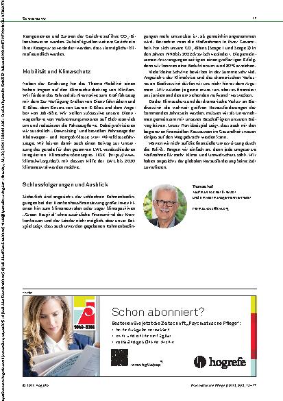 Vorschauseite 5: Green Hospital – eine Vision. Trotz knapper Ressourcen ist viel machbar.