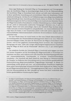Vorschauseite 3: Von Anwälten, Geschworenen und dem Publikum der pflegewissenschaftlichen Entwicklung in Deutschland. Ein Denkanstoß zur Wahl des Publikationsorgans der DGP