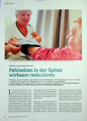 Vorschauseite 1: Fehlzeiten in der Spitex wirksam reduzieren