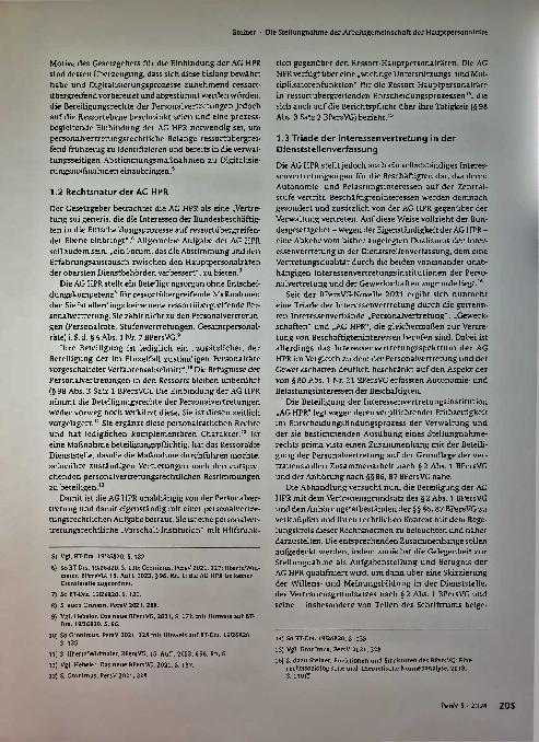 Vorschauseite 2: Die Stellungnahme der Arbeitsgemeinschaft der Hauptpersonalräte