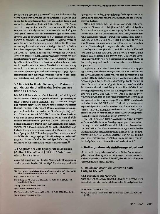 Vorschauseite 6: Die Stellungnahme der Arbeitsgemeinschaft der Hauptpersonalräte