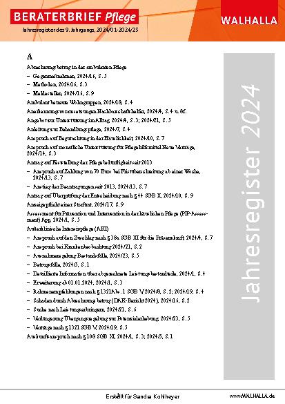 Vorschauseite 1: Jahresregister 2024