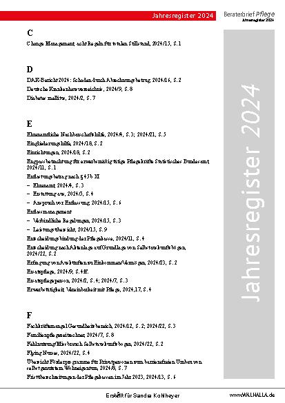 Vorschauseite 3: Jahresregister 2024