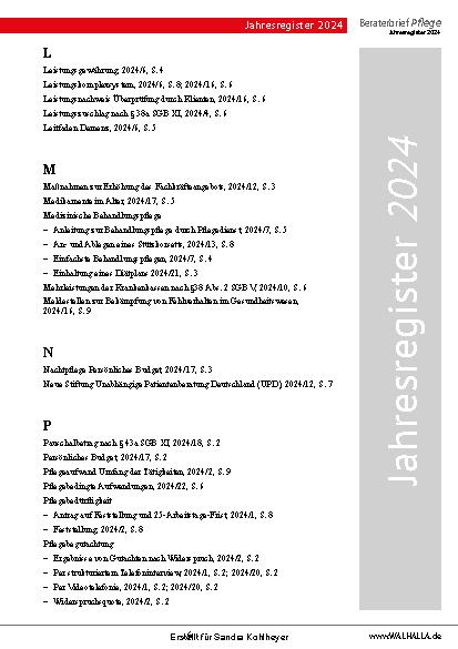 Vorschauseite 6: Jahresregister 2024
