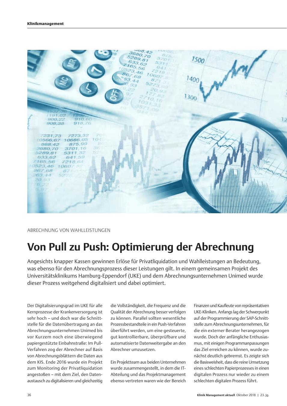 Vorschauseite 1: Abrechnung von Wahlleistungen: Von Pull zu Push: Optimierung der Abrechnung