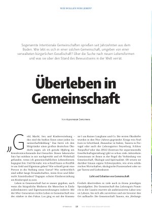 Vorschauseite 1: Überleben in gemeinschaft