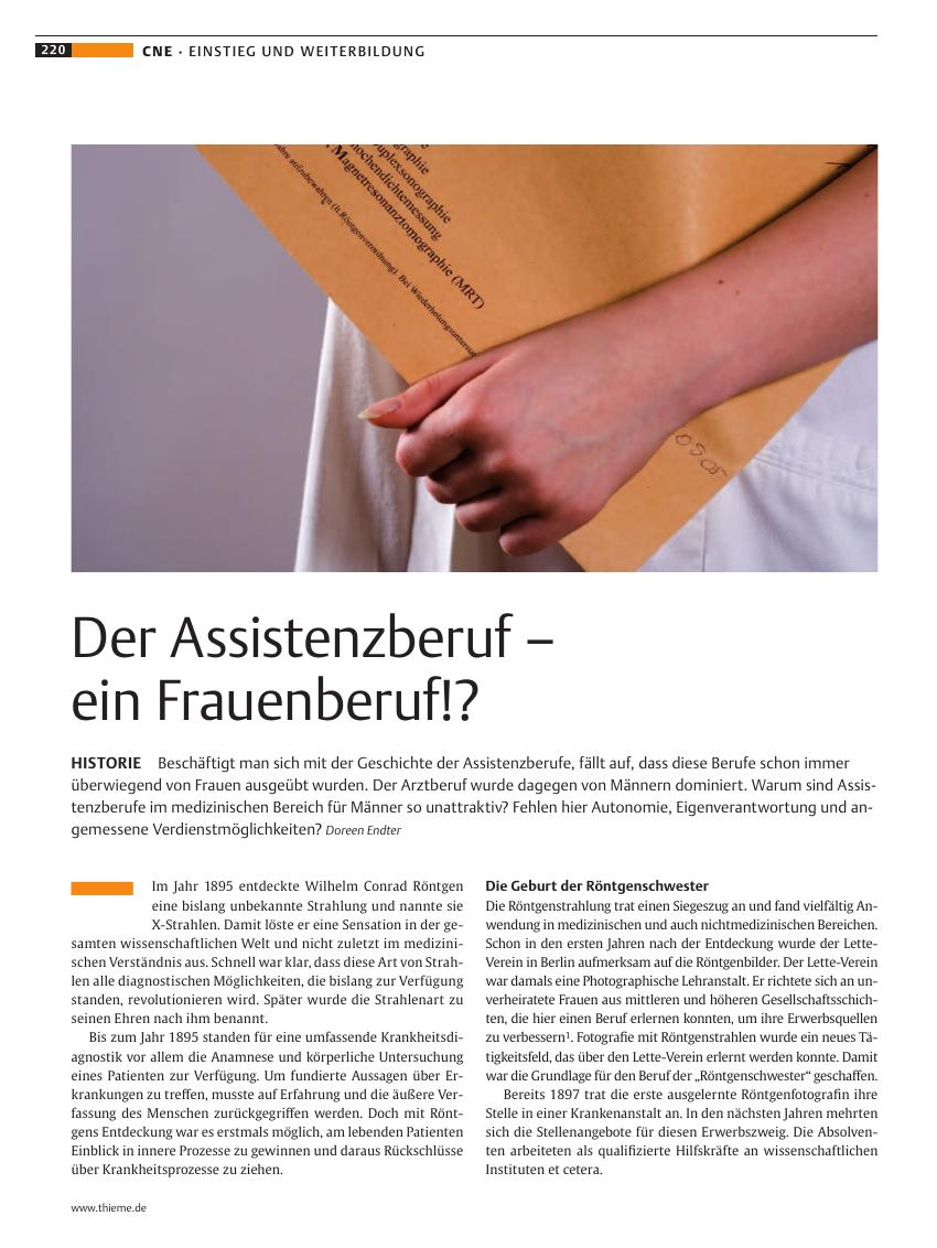 Vorschauseite 1: Der Assistenzberuf – ein Frauenberuf!?