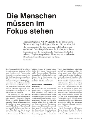 Vorschauseite 1: Die Menschen müssen im Fokus stehen