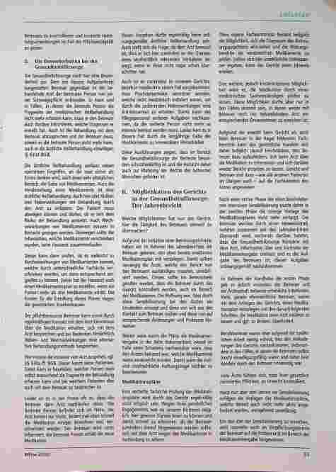 Vorschauseite 2: Gesundheitsfürsorge und ihre Kontrolle in der gerichtlichen Praxis - Ein vergessener Aufgabenkreis?