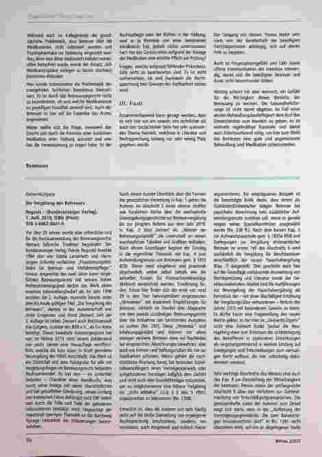Vorschauseite 3: Gesundheitsfürsorge und ihre Kontrolle in der gerichtlichen Praxis - Ein vergessener Aufgabenkreis?