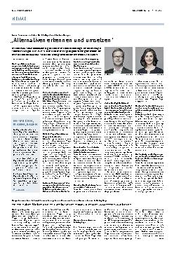 Vorschauseite 1: "Alternativen erkennen und umsetzen"