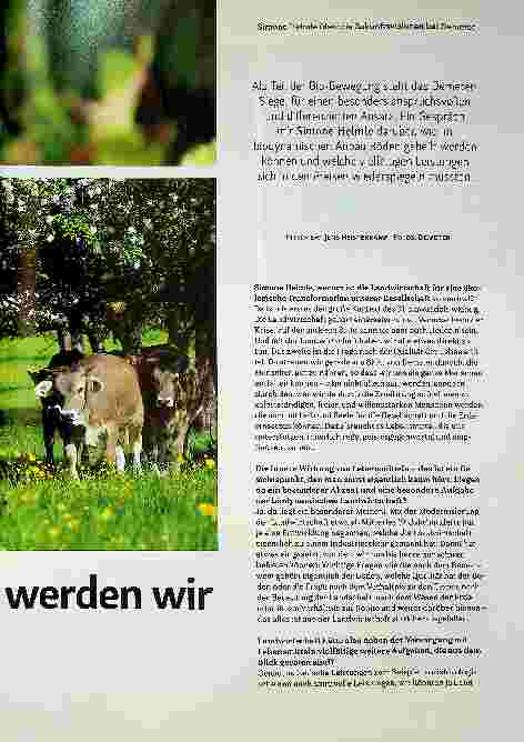 Vorschauseite 2: "Mit billigen Lebensmitteln werden wir die Wende nicht schaffen."