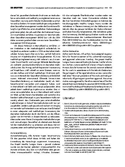 Vorschauseite 3: Ansatzpunkte und Herausforderungen für ein ganzheitliches studentisches Gesundheitsmanagement an Hochschulen