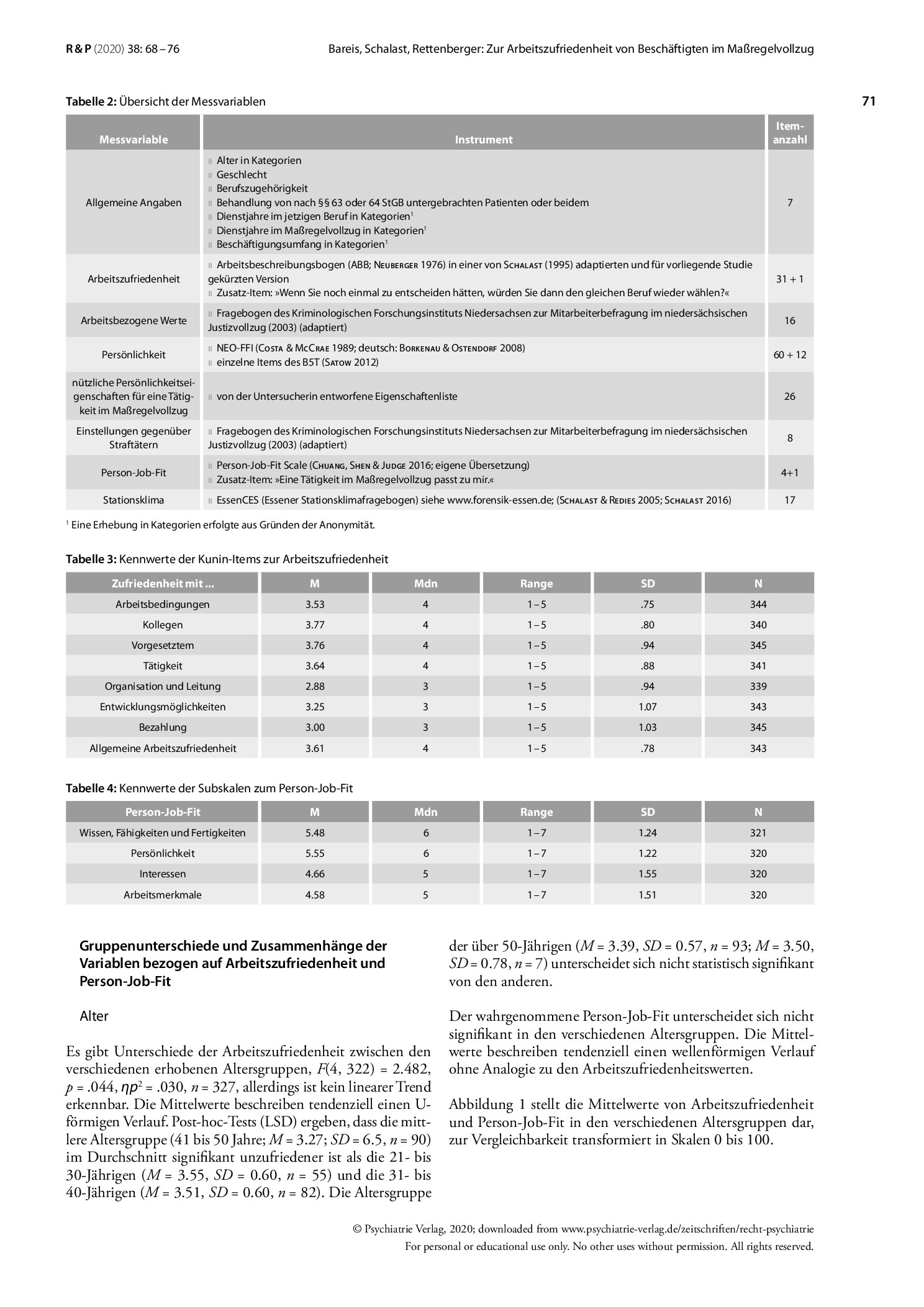 Vorschauseite 4: Zur Arbeitszufriedenheit von Beschäftigten im Maßregelvollzug