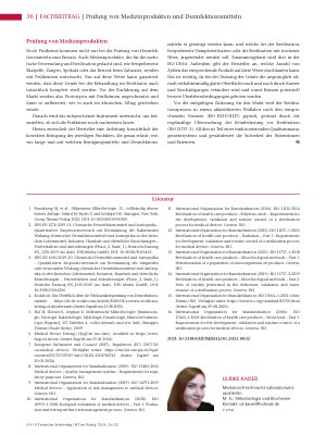 Vorschauseite 3: Prüfung von Medizinprodukten und Desinfektionsmitteln