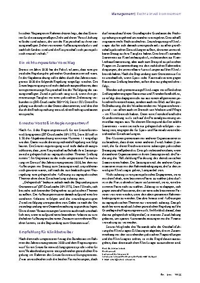 Vorschauseite 2: Politische Statements von Klinikträgern Gemeinnützigkeitsrechtliche Schranken