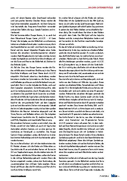 Vorschauseite 2: „A.L.I.C.E. - AI Gone Wrong“ – Game-Based Learning für KI-Kompetenz in Bibliotheken