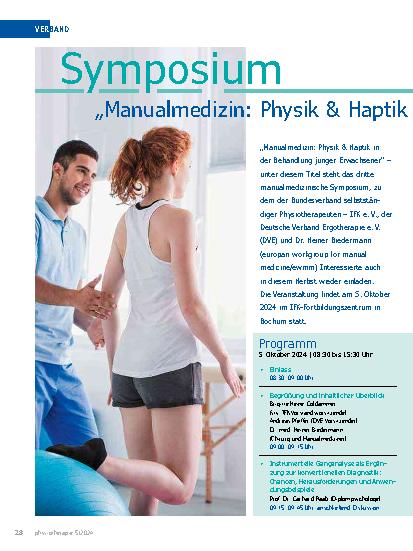 Vorschauseite 1: "Manuelle Medizin: Physik & Haptik in der Behandlung junger Erwachsener"