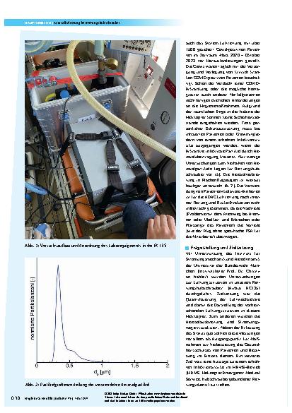 Vorschauseite 2: Aerosolbelastung im Rettungshubschrauber – eine unsichtbare Gefahr?
