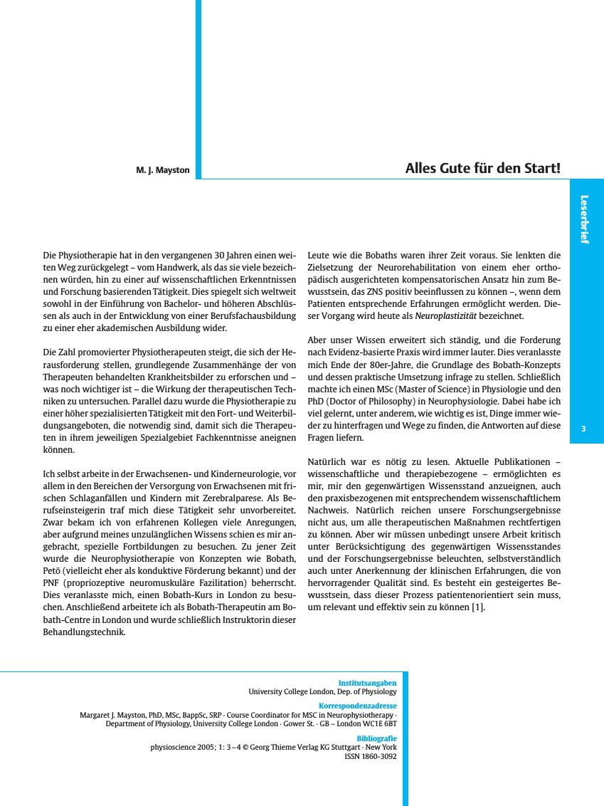 Vorschauseite 1: Alles Gute für den Start!