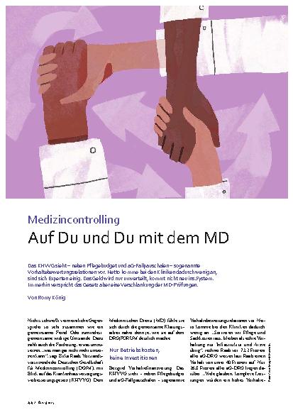 Vorschauseite 1: Medizincontrolling Auf Du und Du mit dem MD