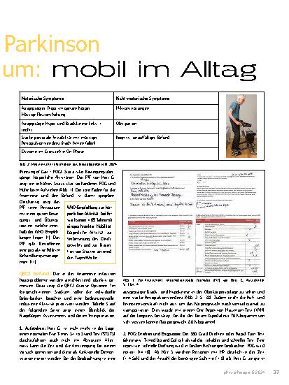 Vorschauseite 2: Physiotherapie bei Morbus Parkinson im fortgeschrittenen Stadium: mobil im Alltag